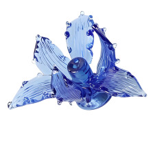Elegante Iris-Blumenform, Räucherstäbchen-Aufkleberhalter,-Blau