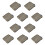 Stylish Cotton Fabric Coaster in Checkered Design-Gray 10 1