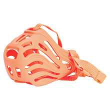 Dog Muzzle Mouth Guard for Medium Large-coral Tangerine Size 5
