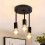 Vintage black ceiling light with 3 adjustable E27 spotlights, industrial ceiling lighting 1