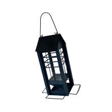 Grote metalen hangende vogelleverancier met helder venster-Blauw