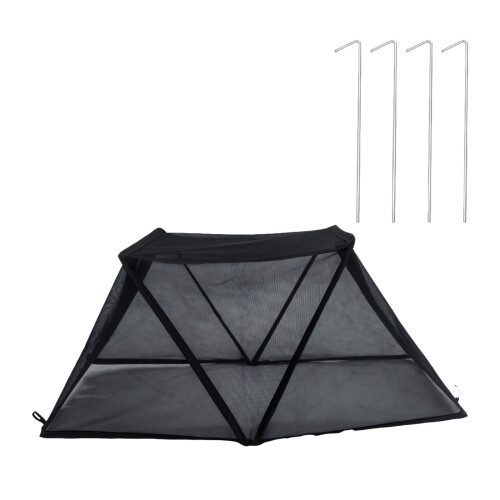 Protecteur de plante pliable, couverture d'ombrage,-Noir