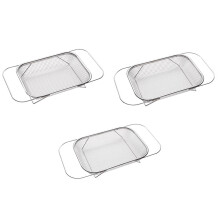 Set Of 3 flexible Dish Rack For Kitchen Sink Strong Metal Frame