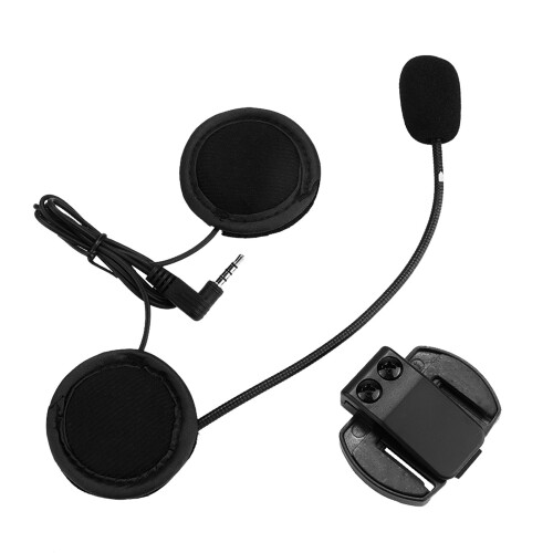 Accessorio interfono Bluetooth per casco da moto, microfono auricolare con clip, microfono ad asta con jack stereo da 3,5 mm. 1
