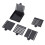 Haftnotizhalter mit 5 Vorlagen, ABS, Schwarz 16