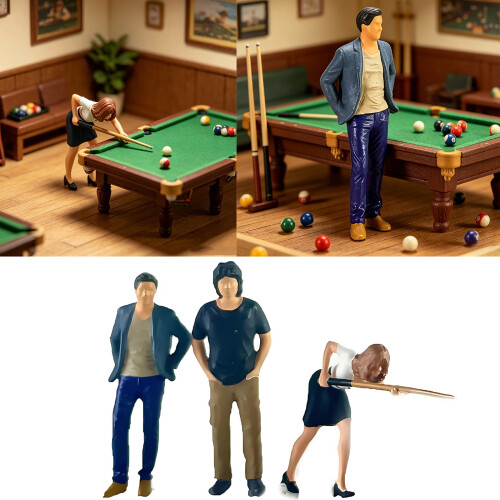 1:64 Miniature Pool Game Resin Statue Display- Back Pocket 2