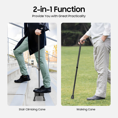 Stair Climbing Assist Cane for Seniors Adjustable Walking Stick 1