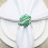 Elegante grüne Blattform-Serviettenringe aus-Silberweidenblätter 7