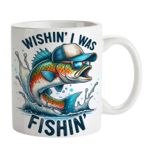 Keramiktasse „I'd Rather Be Fishing“, 350 ml, lustige-P 3