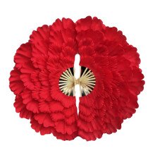 Handheld Fan Peony Petals Folding Hand Fan for Daces Party-5