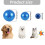 Balle gonflable pour chien, durable, avec fermetures-Bleu 45cm 5