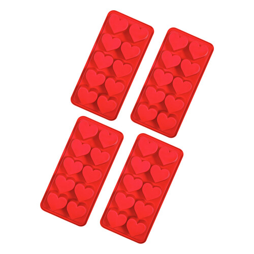 Elegant Heart Design Silicone Baking Molds Ideal For-Red