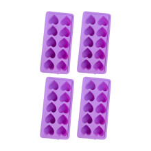 Moules pratiques en silicone en forme de cœur pour-Violet