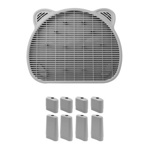 Tapis de litière efficace pour chats avec doubles drainages-Gris