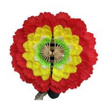 Chinese Folding Hand Fan Fabric Fan Bamboos Handheld Fan for-7