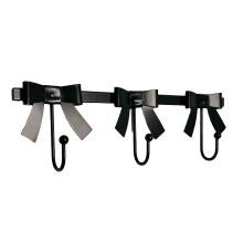 Stilvoller Metall-Wandhaken in Schleifenform,-Schwarz