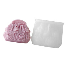 Moules en silicone pour bougies de sac à main floral, pour-43