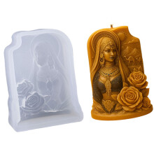 Rose Arabian Lady Silicone Candle Molds For Handmade Candle Soap