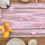 Conception élégante perlée de chemin de table de-150x160 rose 7
