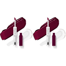 wet n wild Megalast Lock 'N' Shine Lip Color + Gloss Lipstick Dark Wisteria (Pack of 2)