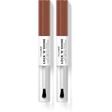 wet n wild Megalast Lock 'N' Shine Lip Color + Gloss Lotus Petal (Pack of 2)