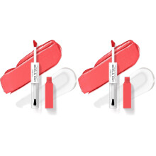 wet n wild Megalast Lock 'N' Shine Lip Color + Gloss Lipstick Shining Hybiscus (Pack of 2)