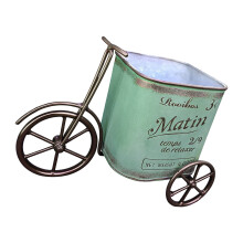 Unieke metalen fietsen, mooie bloemenpot, artistiek-Groente