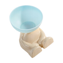Stable Pet Bowl For Home Use Tilted Raised Cats Food-lake blue