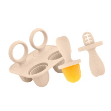 Childrens Popsicles Tray Flexible Frozens Treats Maker-Beige