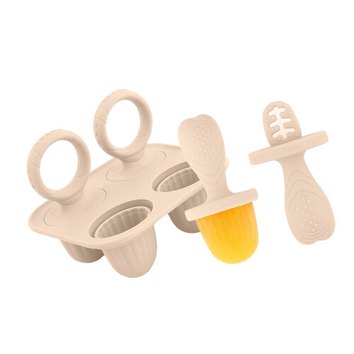 Silikone gefrieren Leckerli-Formen mit rutschfester Basis-Beige