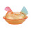 Candy Jar Candy Bowl with Lid,Dessert-Glazed blue tail sty 1