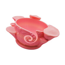 3D Printed Plastic Yarn Bowl with Carved Holes Portable-Pink