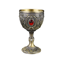 Delicate 100ml Alloy Chalices Wine Glass-Green and patina