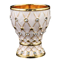 Elegant Alloy Crystal Effect Goblet-Golden White 1PCS