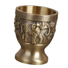 Artistieke olifantvorm dranktool bronzen afwerking-Qinggu 1 STKS