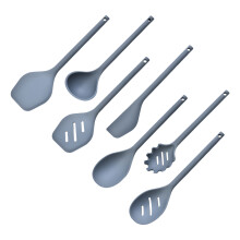 7Pcs Silicone Kitchen Utensil Set Heat Resistant Cooking-Blue