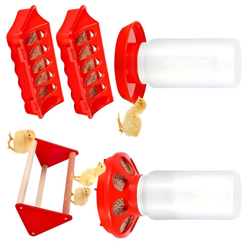 Practical Chicken Feeding Drinking Unit Having Resting Bar-5