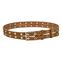 Refined Textured Jeans Waist Strap Belt Alloyed-caramel color