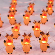 Kerstmagie in miniatuur: feestelijke rendierfiguurtjes voor je winterwonderland, draagbare decoratie op batterijen, het perfecte cadeau voor een