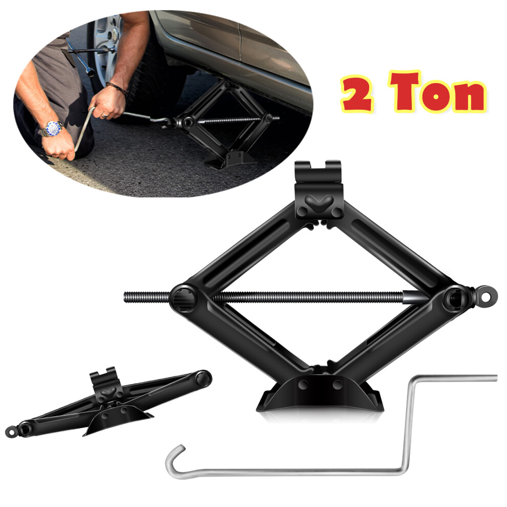 2 Ton Scissor Car Jack Floor Lift With Speed Handle 115-390Mm Steel Lifting Jack 727277951032