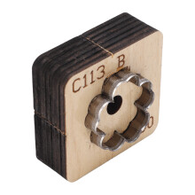 Blumen-Stanzform für Leder, 30 mm / 1,18 Zoll, Holz