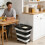 Mobile Food Storage Bin With casters And Handle For-dark green 5