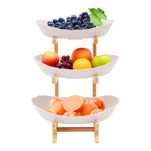 3-Tier Fruit Bowl with Stand Serving Bowls Snack Dessert Cake Tray Plate Rack for Party Wedding