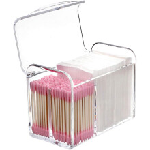 Makeup Pad Box, Kompakt Alsidig Opbevaring Krystalklar Akryl Organizer Holder Dispenser Til Badeværelsesmøbel, Klart, Transparent Akrylmateriale