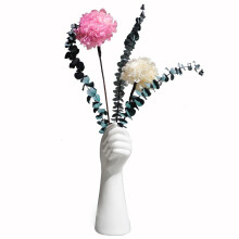Vaso artístico pequeno para flores, vaso moderno com corpo de cerâmica moldado à mão para decoração de mesa de centro, aprimore o design de