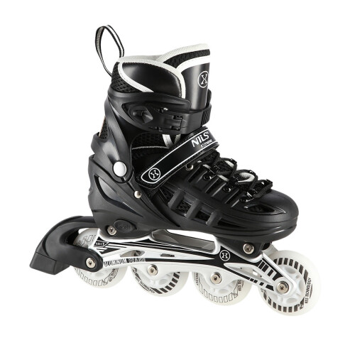 4-in-1 Schwarze LED-Inline-/Schlittschuhe, Größe S (31-34)