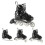 4-in-1 Schwarze LED-Inline-/Schlittschuhe, Größe S (31-34) 4