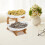 2 Tier Fruit Bowl Fruit Serving Tray Fruit Basket Stand 8