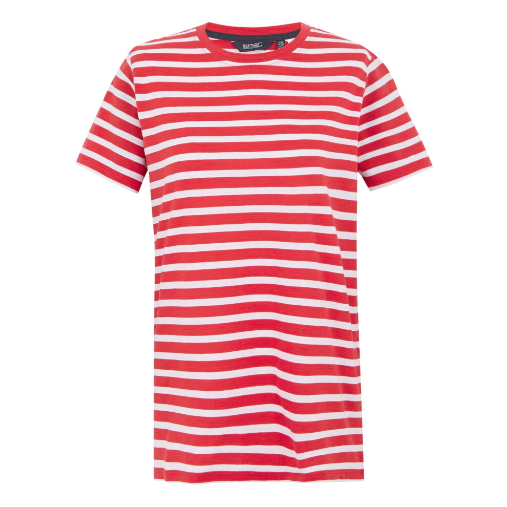 Regatta (20 Uk, High Risk Red/White) Womens/Ladies Bayletta Striped T-Shirt