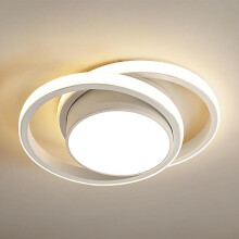 Plafonnier rond 32W pour chambre et couloir, luminaire avec variateur 3 couleurs, convient pour le salon, la salle de bain et la cuisine.